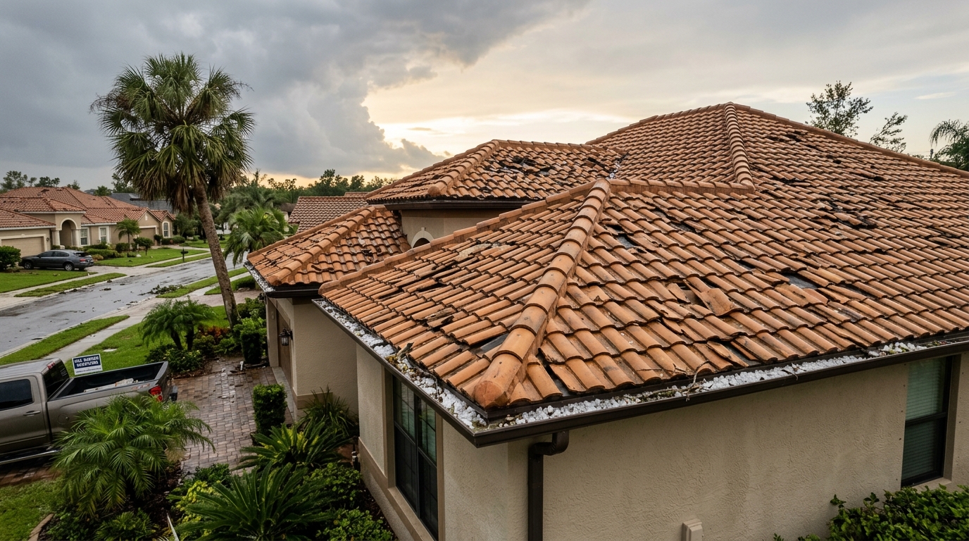 Hail Damage Roof Replacement Cost Florida 2026 — Tile, Insurance Caps, and the Citizens Reality