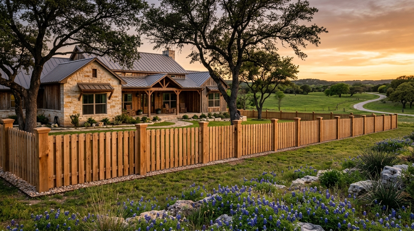 Fence Installation Cost in Texas 2026 — Cedar Country, Hill Country Premiums & Coastal Wind Ratings