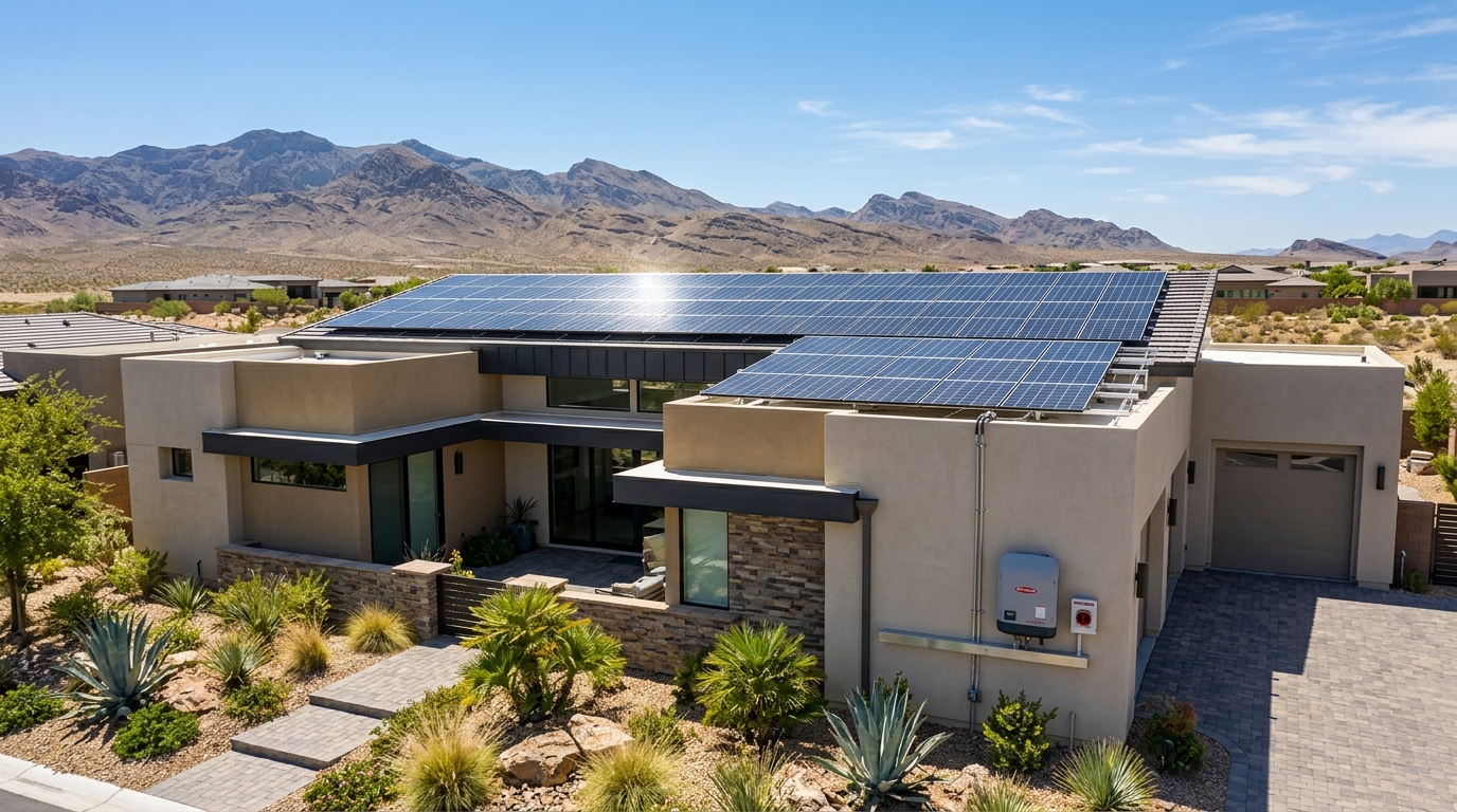 Solar Panel Cost in Nevada 2026 — NV Energy, Excess Energy Credits & Vegas Heat-Derate
